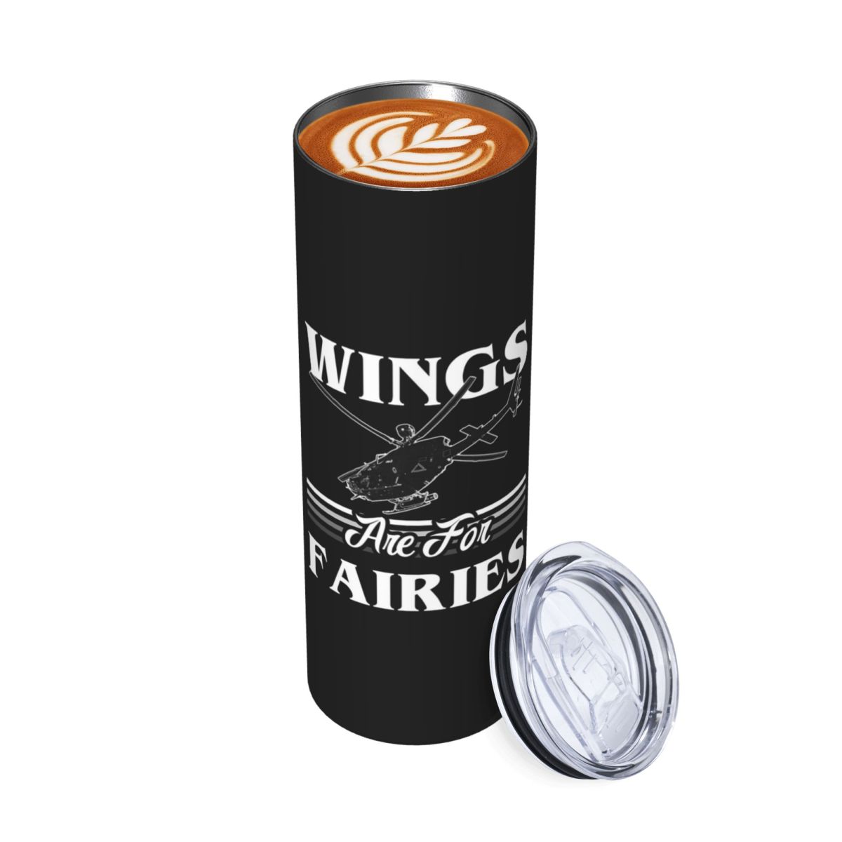 Tumbler 20Oz White - Asas São Para Fadas Piloto de