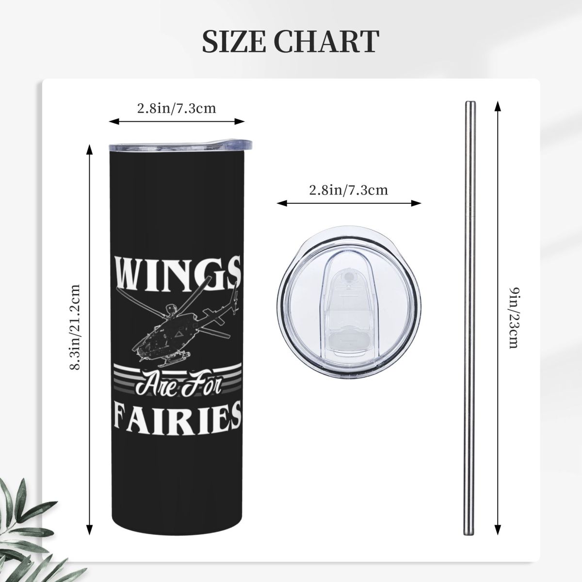 Asas São Para Fadas Piloto de  - Tumbler 20Oz White avaliação e preço